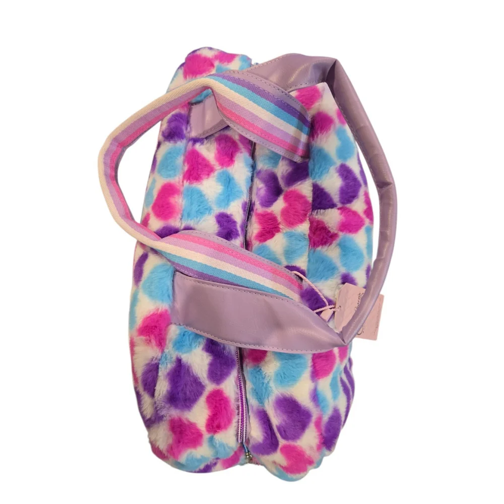 Ms. Gwen's OMG Accessories Heart DANCE Duffle In Orchid Cute & Soft NWT (225)